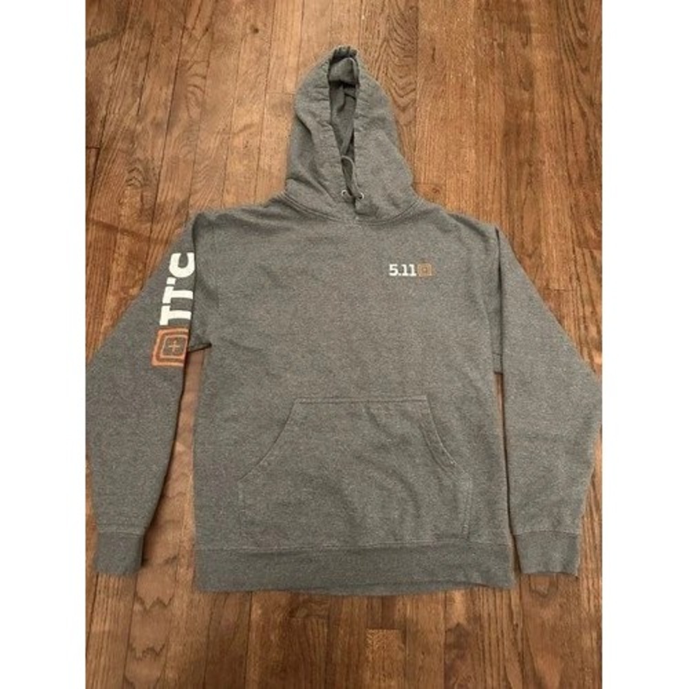 5.11 Tactical Hoodie Mens Graphic Logo Pullover Medium Gray